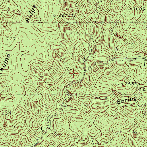 Topographic Map of Iron Creek, NM