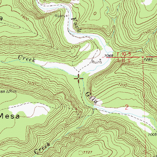 Topographic Map of Iron Creek, NM