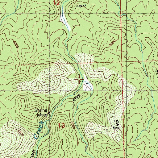 Topographic Map of Iron Gulch, NM