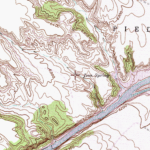 Topographic Map of Iron Spring, NM