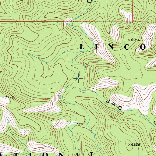 Topographic Map of JRC Canyon, NM