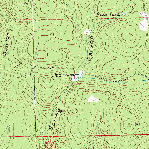 Topographic Map of JTS Park, NM