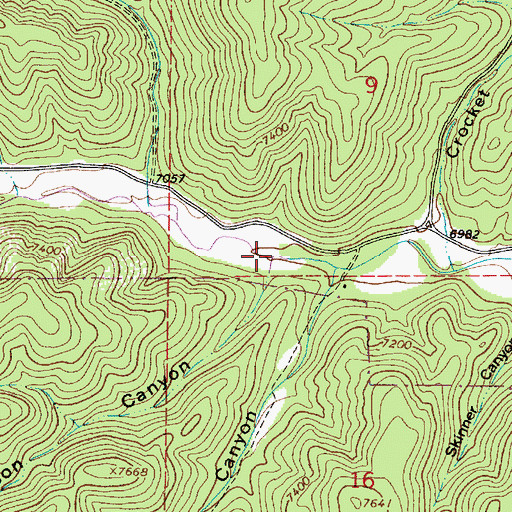 Topographic Map of Jackson Canyon, NM