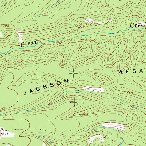 Topographic Map of Jackson Mesa, NM