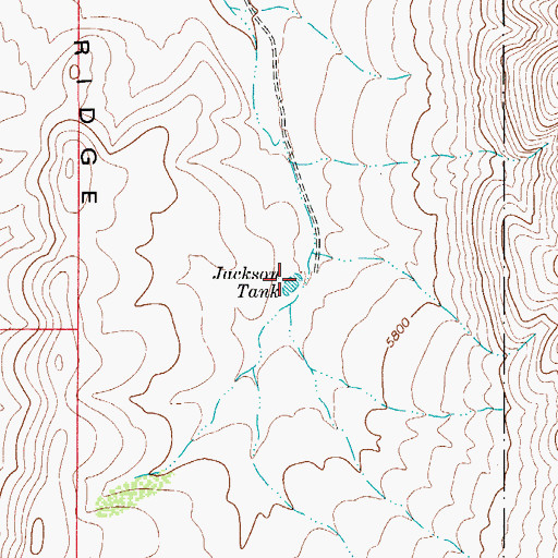 Topographic Map of Jackson Tank, NM