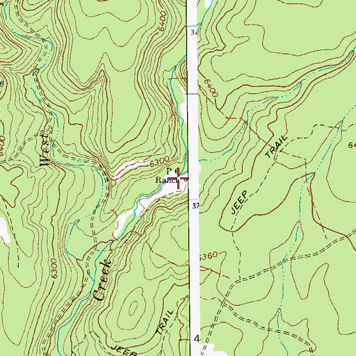 Topographic Map of P Six Ranch, AZ