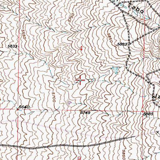 Topographic Map of Jaral Canyon, NM