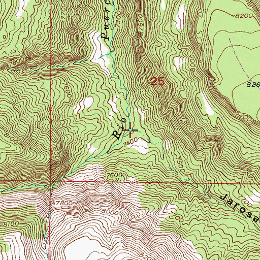 Topographic Map of Jarosa Canyon, NM