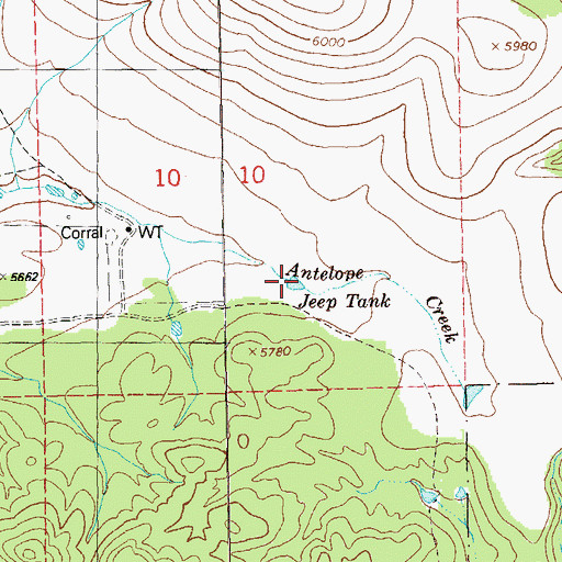 Topographic Map of Jeep Tank, NM