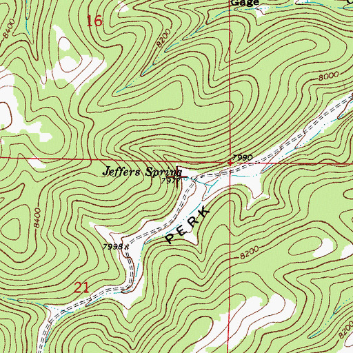 Topographic Map of Jeffers Spring, NM