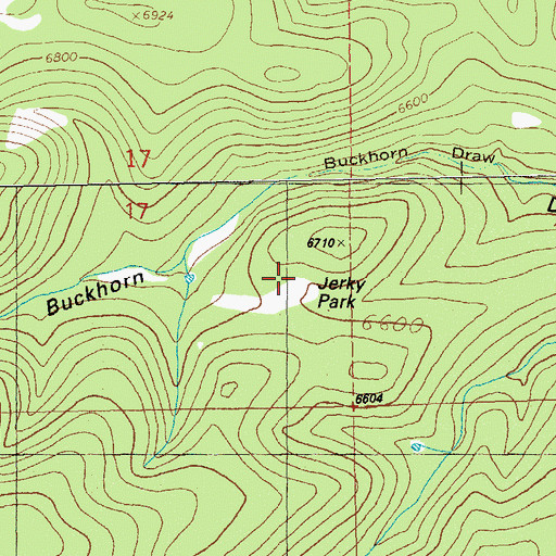 Topographic Map of Jerky Park, NM