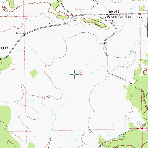 Topographic Map of Jewett Gap Canyon, NM