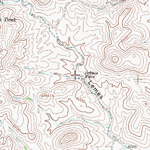 Topographic Map of Jewkes Place, NM
