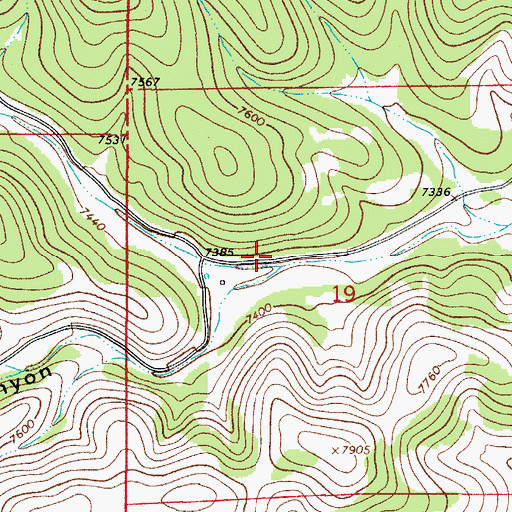 Topographic Map of Jim Lewis Canyon, NM