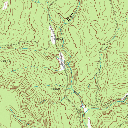 Topographic Map of Joaquin Canyon, NM