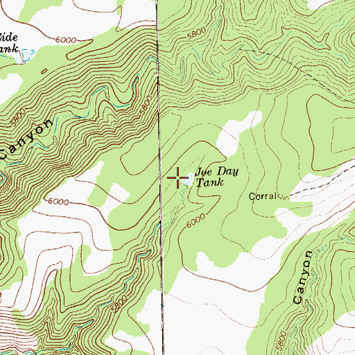 Topographic Map of Joe Day Tank, NM