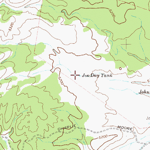 Topographic Map of Joe Day Tank, NM