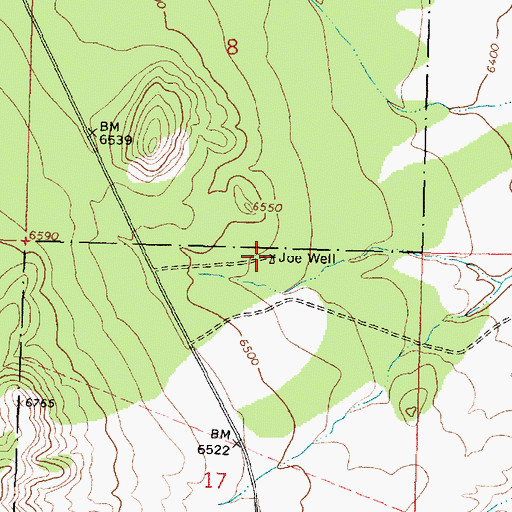 Topographic Map of Joe Well, NM