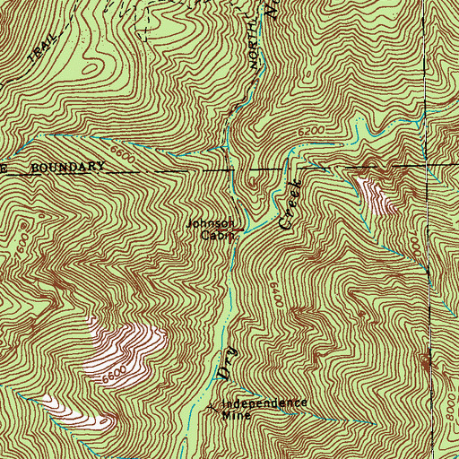 Topographic Map of Johnson Cabin, NM