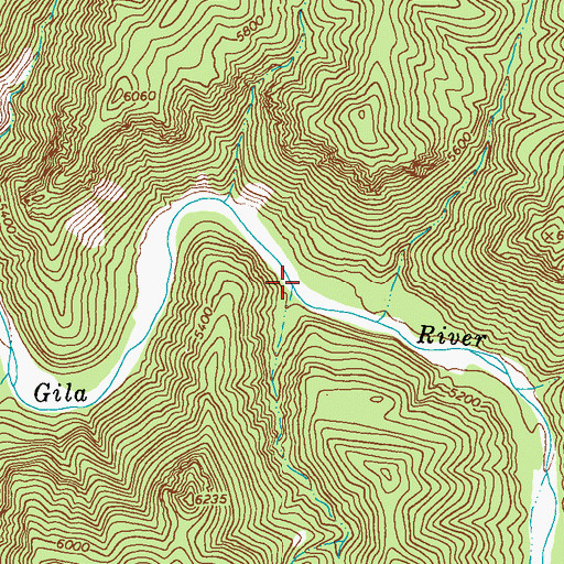 Topographic Map of Johnson Canyon, NM