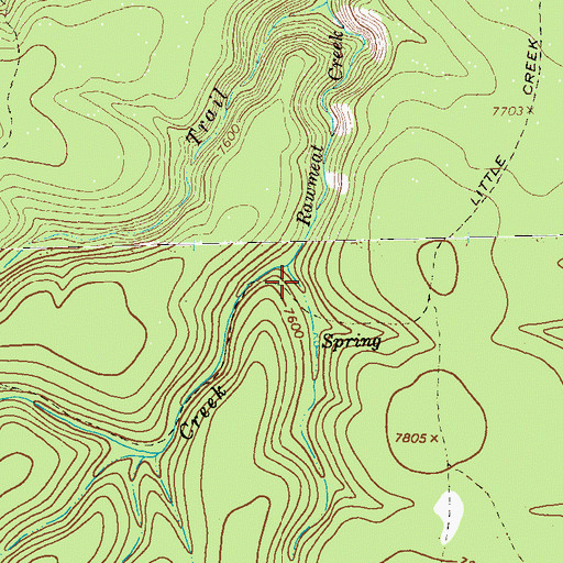 Topographic Map of Johnson Canyon, NM