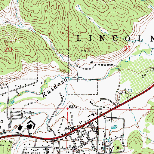 Topographic Map of Johnson Canyon, NM