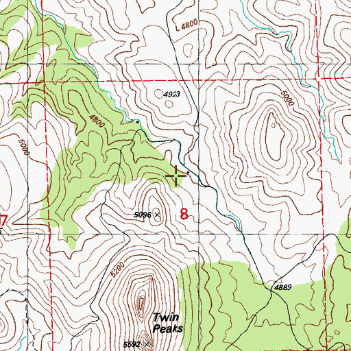 Topographic Map of Johnson Ranch, NM