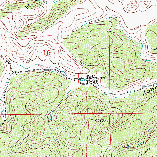 Topographic Map of Johnson Tank, NM