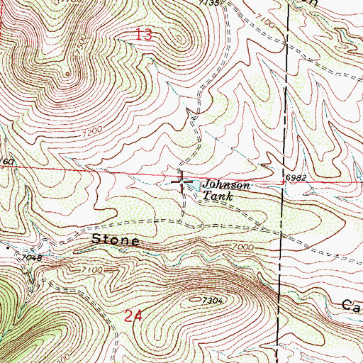 Topographic Map of Johnson Tank, NM