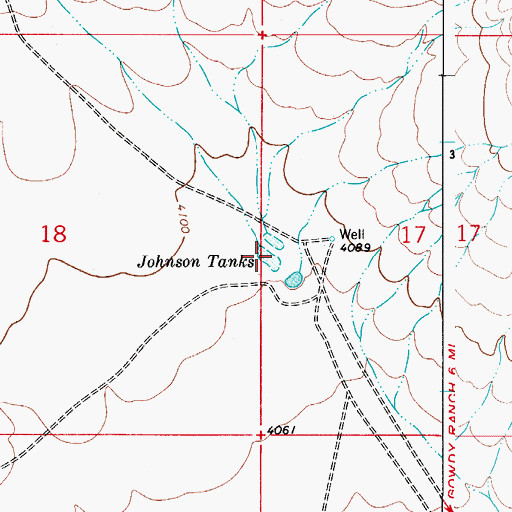 Topographic Map of Johnson Tanks, NM