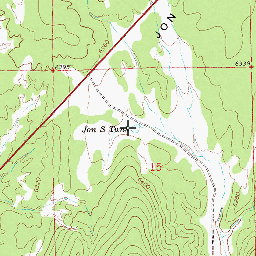 Topographic Map of Jon S Tank, NM