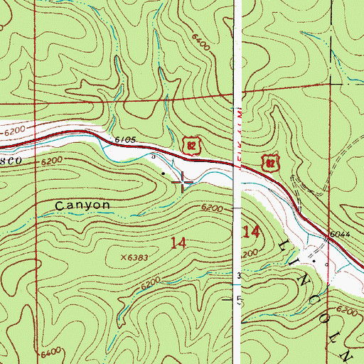 Topographic Map of Jones Canyon, NM