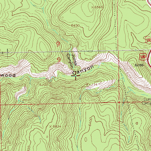 Topographic Map of Jones Canyon, NM