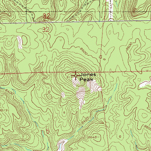 Topographic Map of Jones Peak, NM