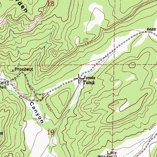 Topographic Map of Jones Tank, NM