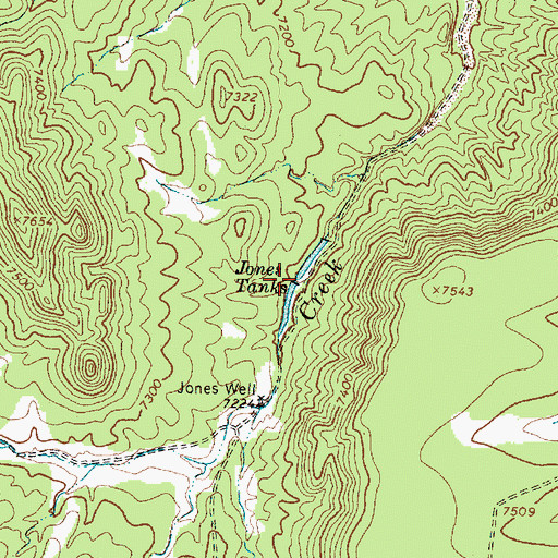 Topographic Map of Jones Tanks, NM