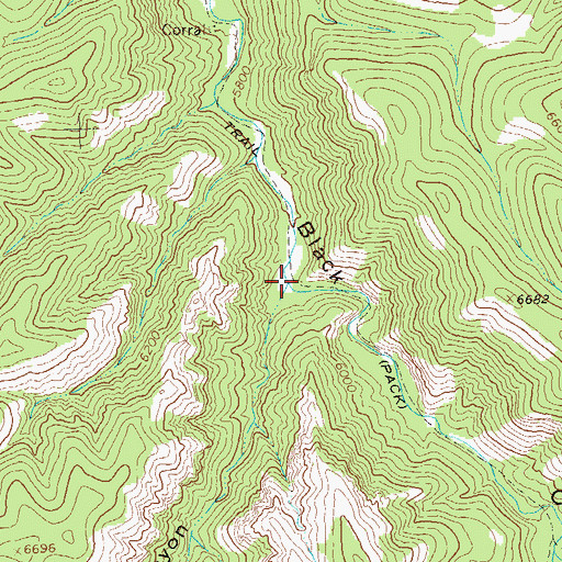 Topographic Map of Jordan Canyon, NM
