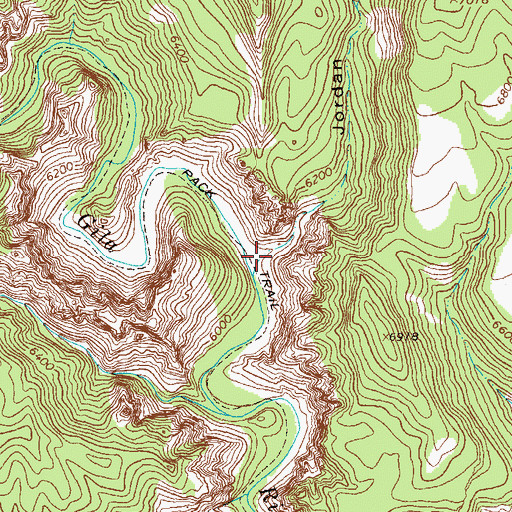 Topographic Map of Jordan Canyon, NM
