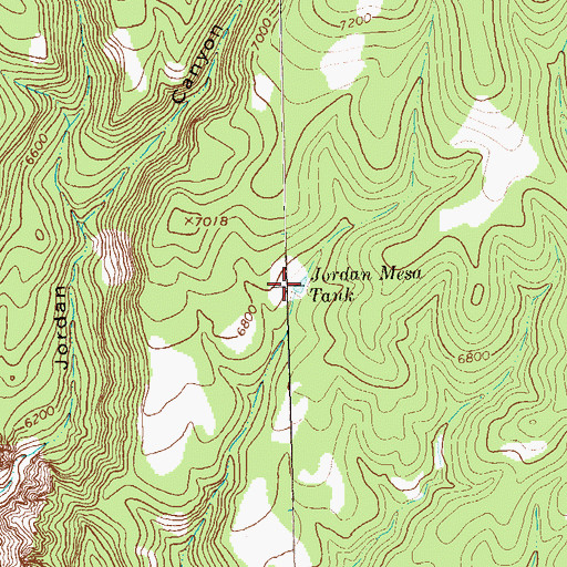 Topographic Map of Jordan Mesa Tank, NM