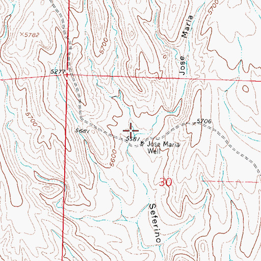 Topographic Map of Jose Maria Canyon, NM