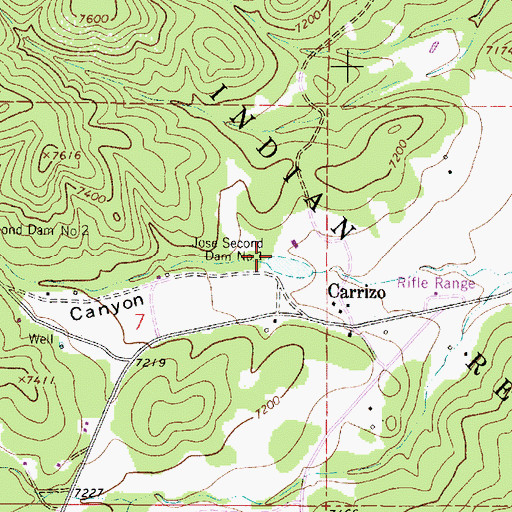 Topographic Map of Jose Second Dam Number 1, NM