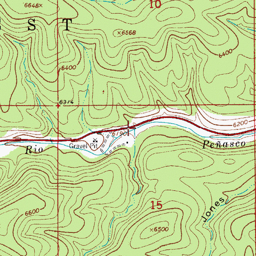 Topographic Map of Joy Canyon, NM