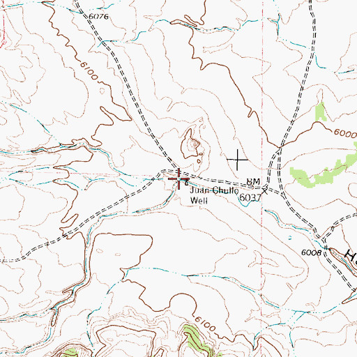 Topographic Map of Juan Chullo Well, NM