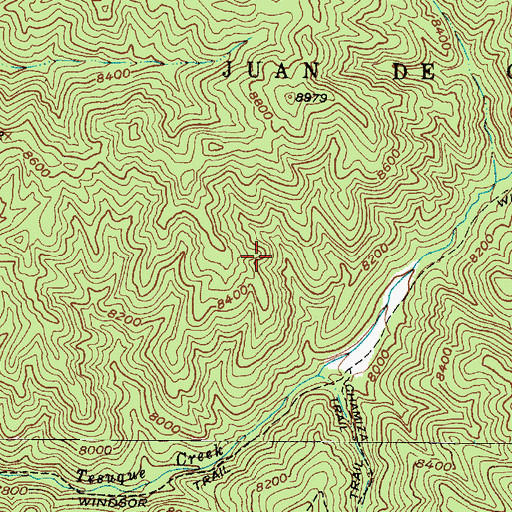 Topographic Map of Juan de Gabaldon Grant, NM