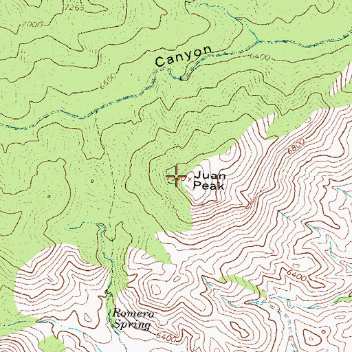 Topographic Map of Juan Peak, NM