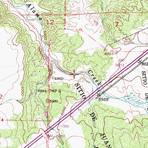 Topographic Map of Juanita Lopez Creek, NM