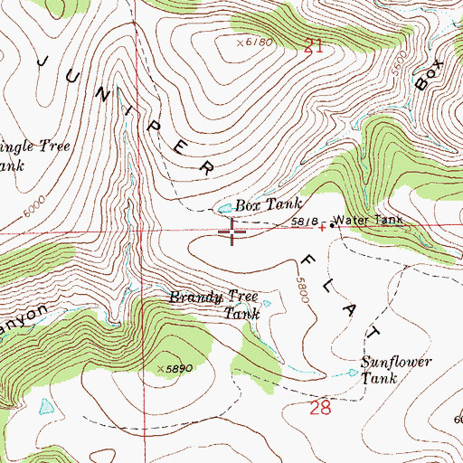 Topographic Map of Juniper Flat, NM