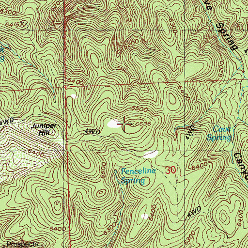 Topographic Map of Juniper Hill, NM