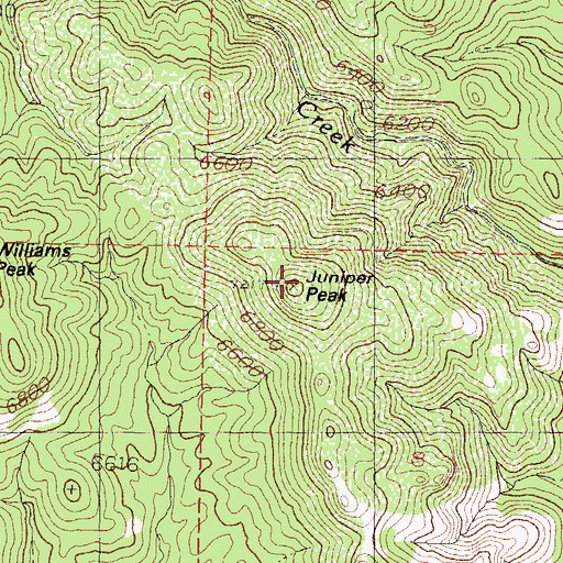 Topographic Map of Juniper Peak, NM