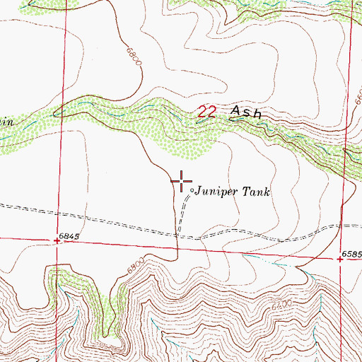 Topographic Map of Juniper Tank, NM